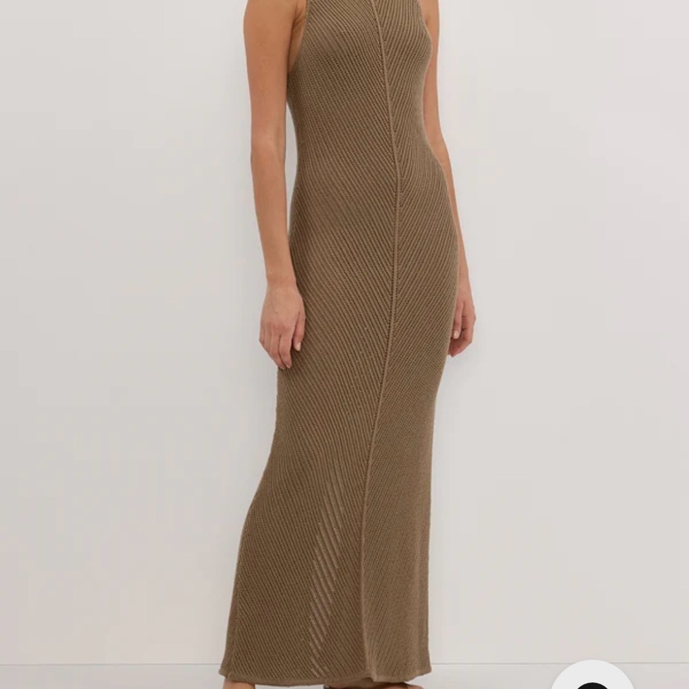 DISSH BLOOM OLIVE CROCHET MAXI DRESS - Picture 4 of 6